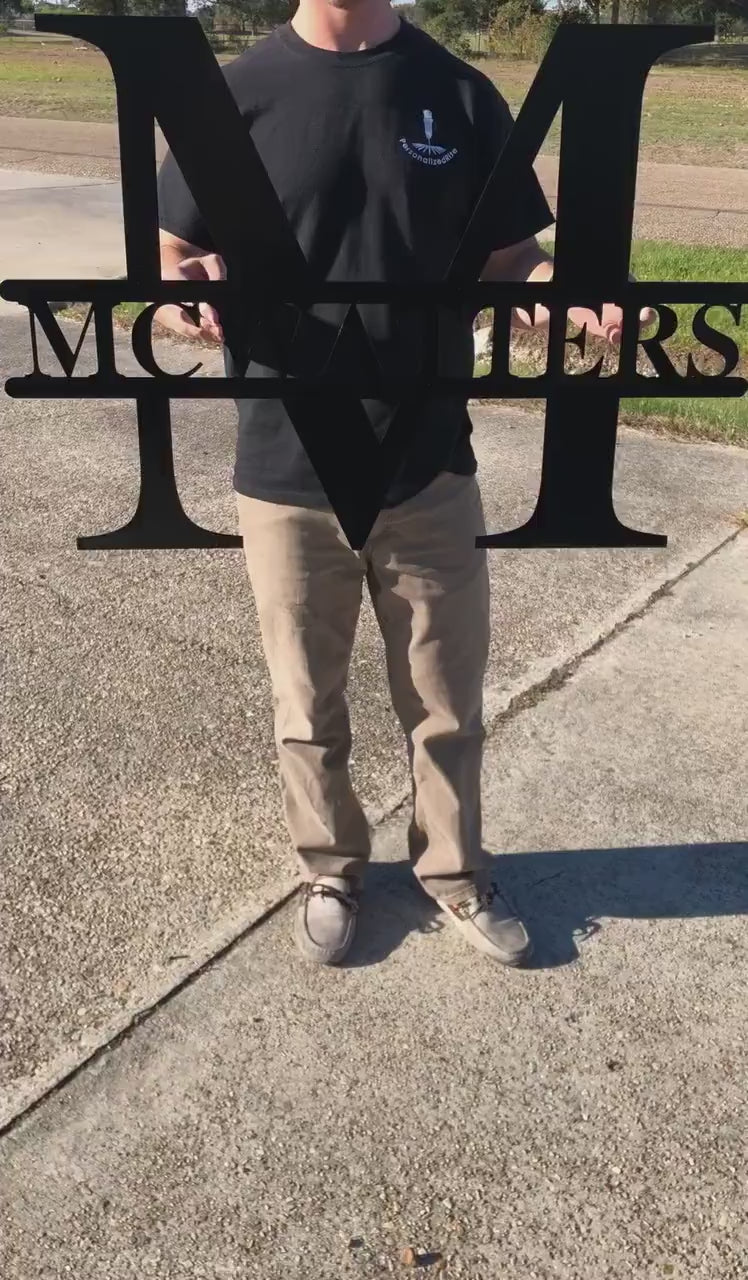 Heritage Monogram Metal Sign