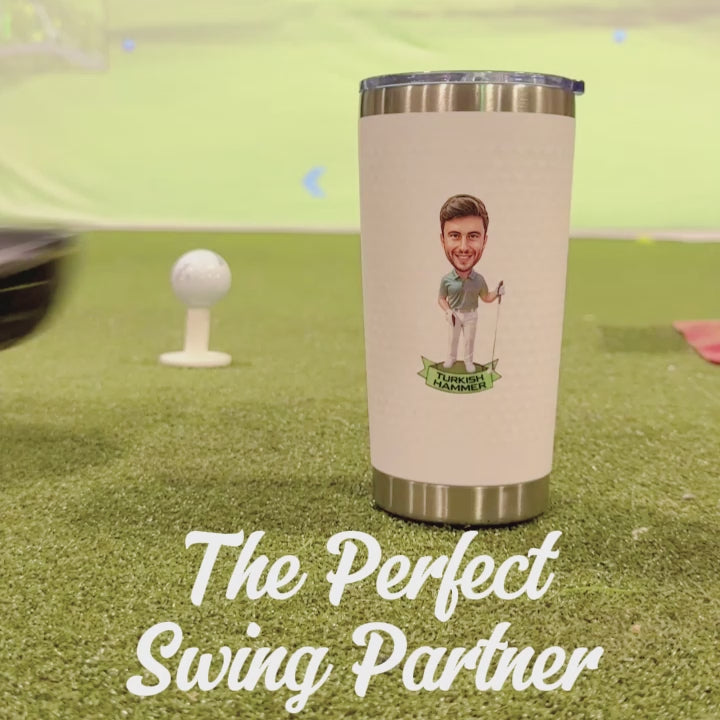 Unique Golf Gift Caricature Tumbler