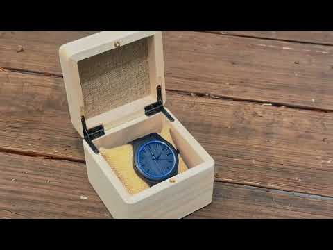 Personalized wood watch crafted from premium Sandalwood with custom engraving on the back, featuring a genuine leather strap, Japanese Quartz movement, and elegant wooden gift box – perfect for anniversaries, birthdays, or special occasions