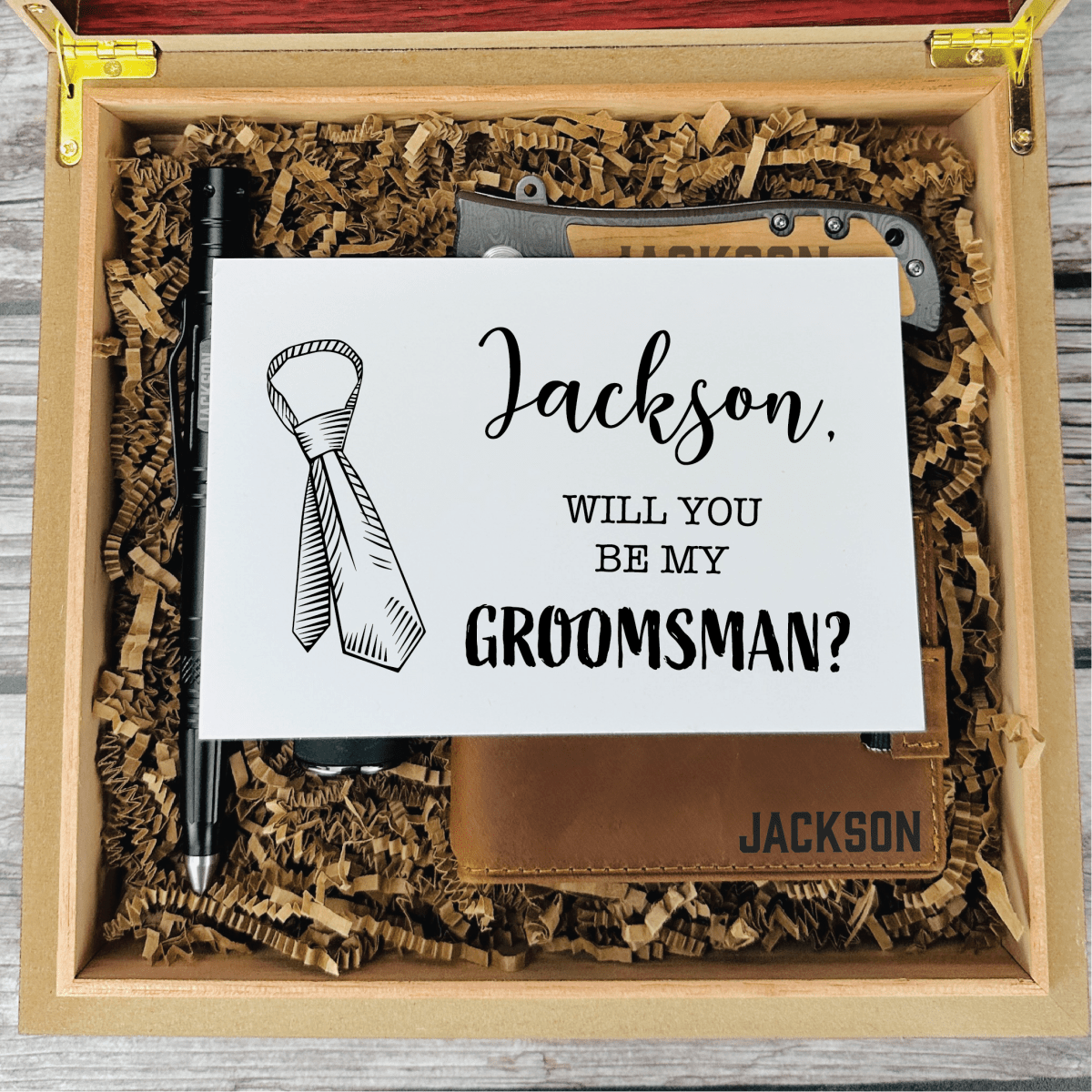 Unique Personalized Groomsmen Proposal Esemble Customized Groomsmen Gifts Gifts for Men by Groovy Guy