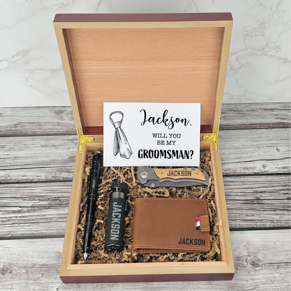 Unique Personalized Groomsmen Proposal Esemble Customized Groomsmen Gifts Gifts for Men by Groovy Guy