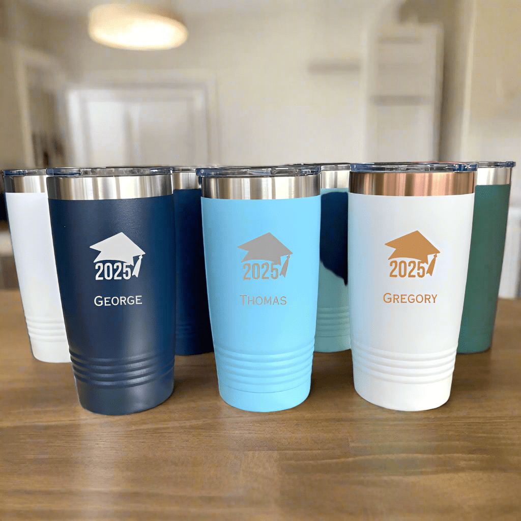 Unique Personalized Custom 2025 Grad Tumbler Customized graduation gifts for him Gifts for Men by Groovy Guy
