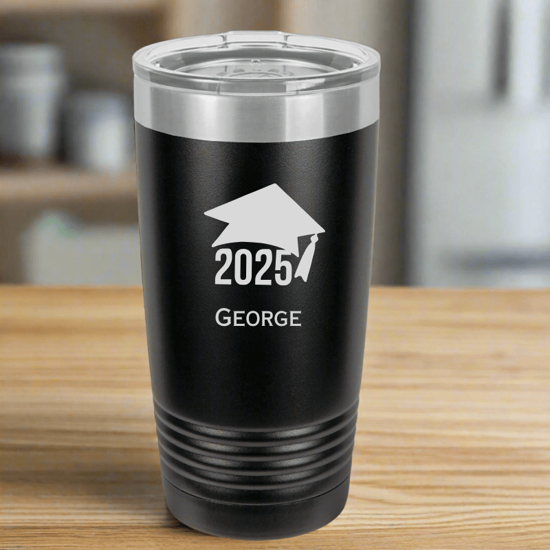 Unique Personalized Custom 2025 Grad Tumbler Customized graduation gifts for him Gifts for Men by Groovy Guy