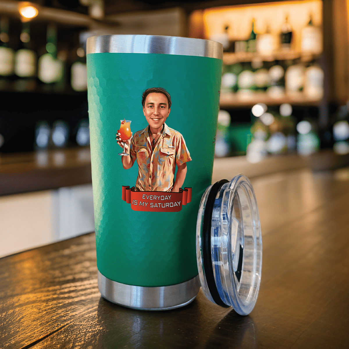 Unique Personalized Retirement Vibes Custom Tumbler Customized Gifts for Men by Groovy Guy