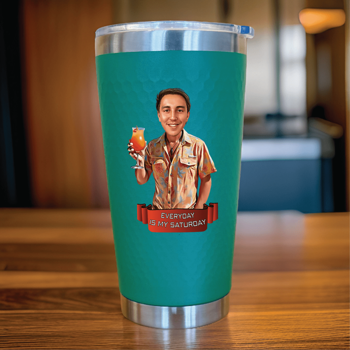 Unique Personalized Retirement Vibes Custom Tumbler Customized Gifts for Men by Groovy Guy