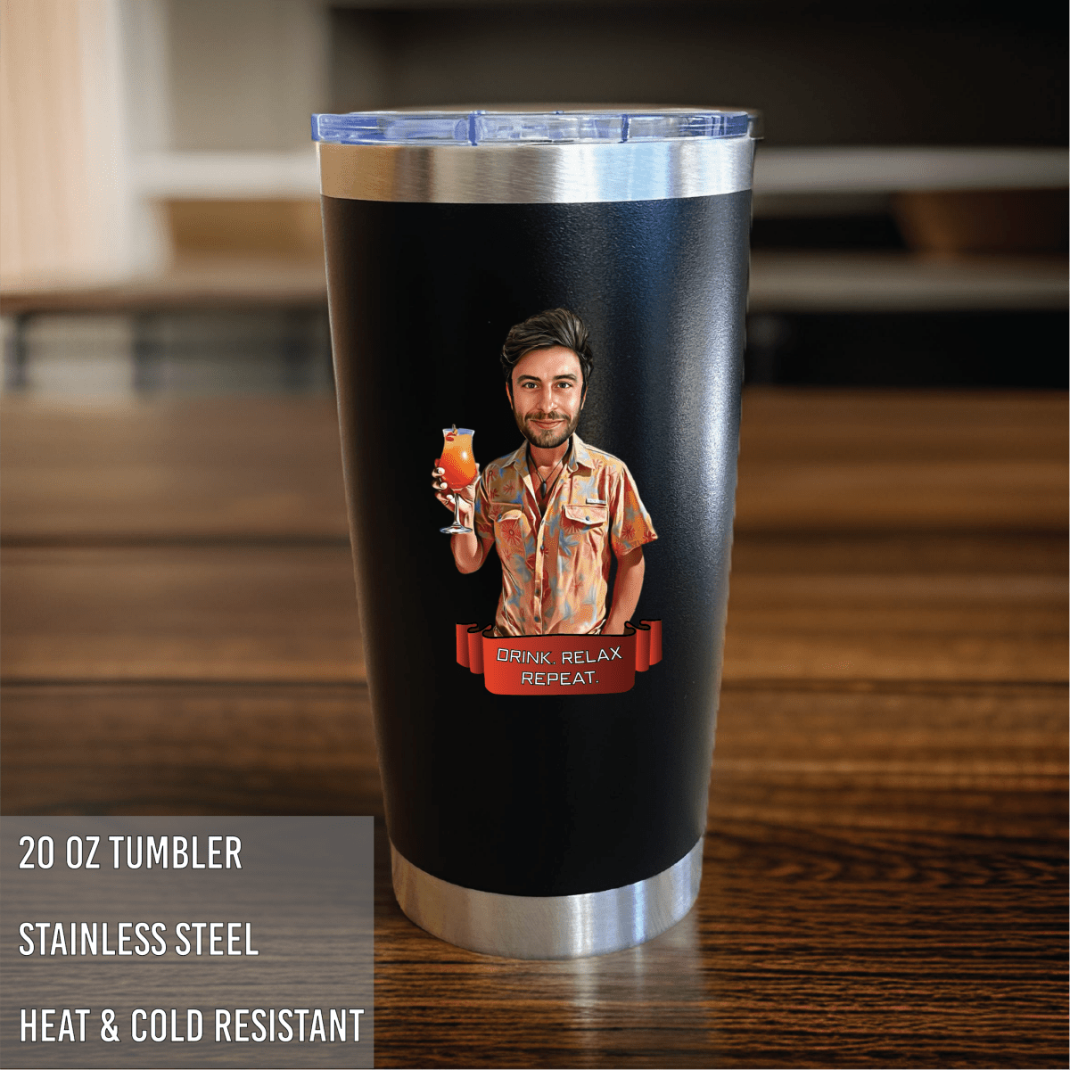 Unique Personalized Retirement Vibes Custom Tumbler Customized Gifts for Men by Groovy Guy