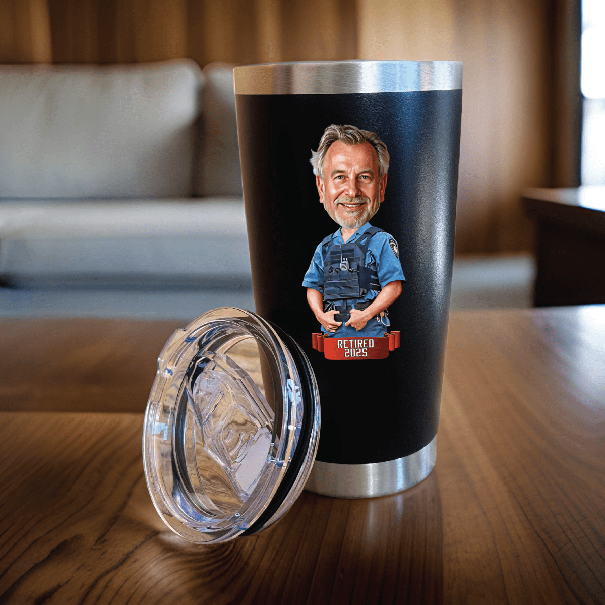 Unique Personalized Badge Of Honor Tumbler Customized Gifts for Men by Groovy Guy