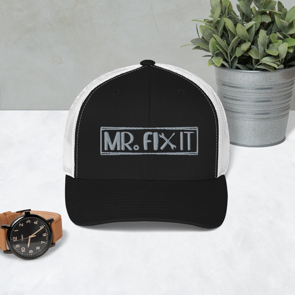 Unique Personalized Mr Fix It Trucker Cap Customized Gifts for Men by Groovy Guy