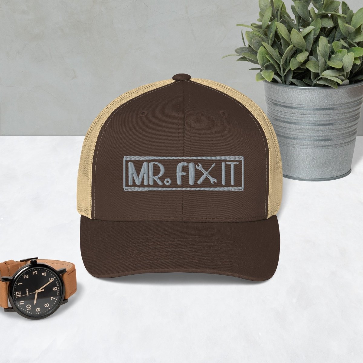 Unique Personalized Mr Fix It Trucker Cap Customized Gifts for Men by Groovy Guy