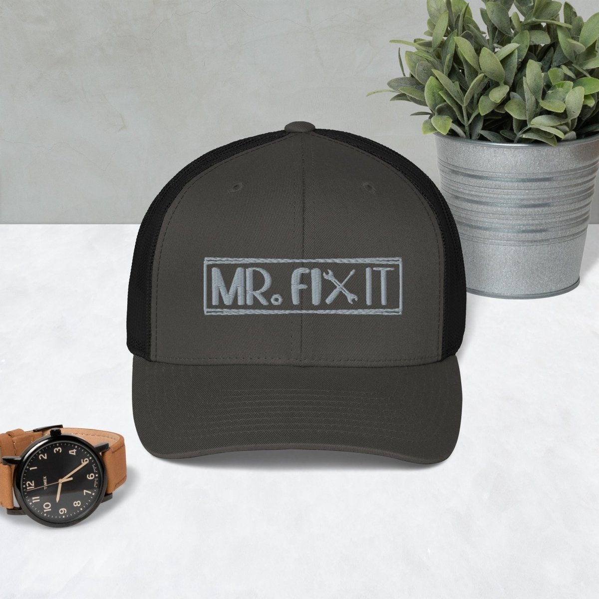 Unique Personalized Mr Fix It Trucker Cap Customized Gifts for Men by Groovy Guy