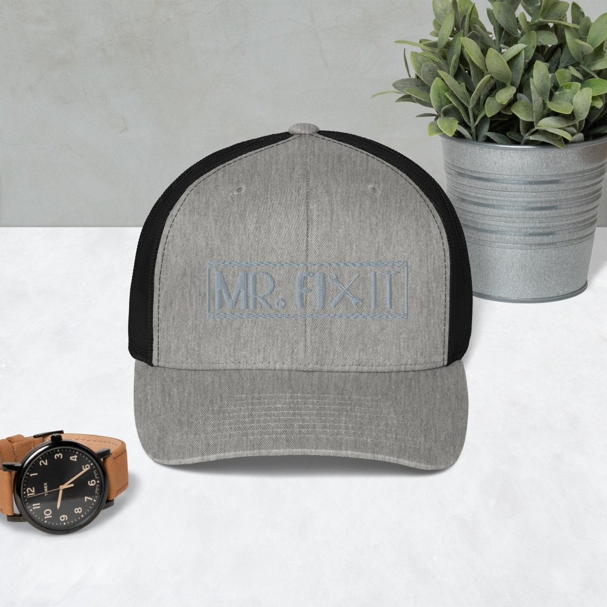 Unique Personalized Mr Fix It Trucker Cap Customized Gifts for Men by Groovy Guy