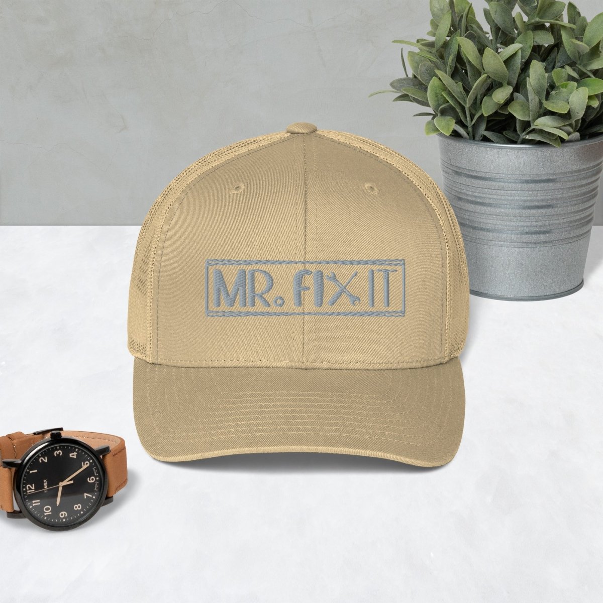 Unique Personalized Mr Fix It Trucker Cap Customized Gifts for Men by Groovy Guy