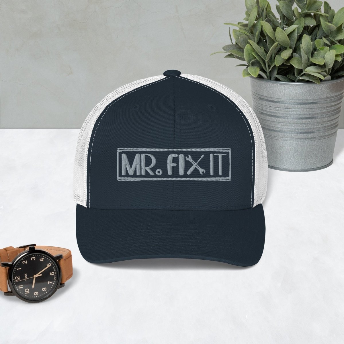 Unique Personalized Mr Fix It Trucker Cap Customized Gifts for Men by Groovy Guy