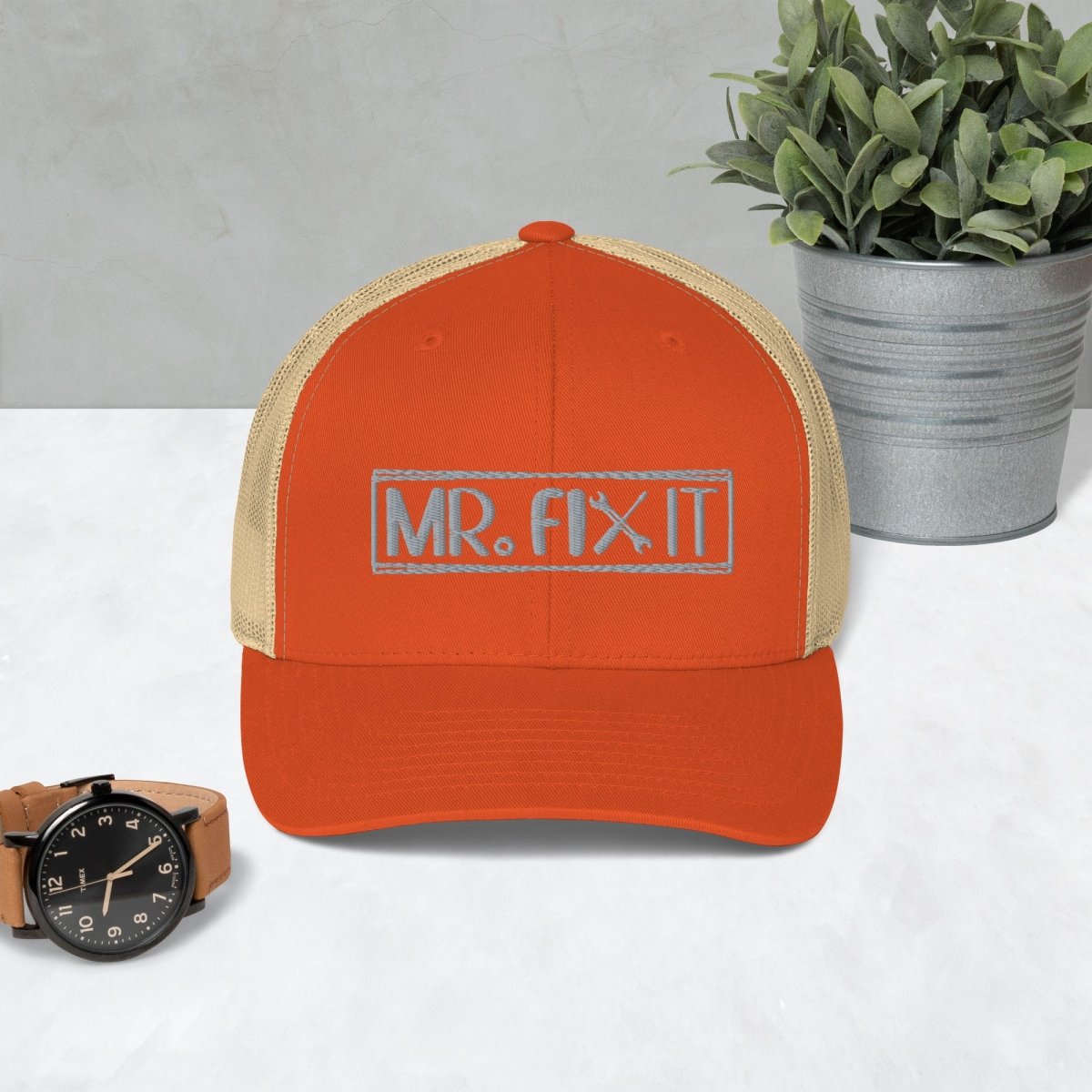 Unique Personalized Mr Fix It Trucker Cap Customized Gifts for Men by Groovy Guy