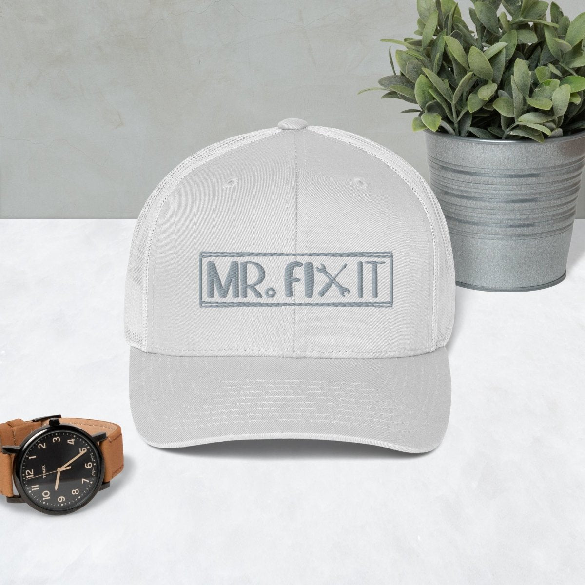 Unique Personalized Mr Fix It Trucker Cap Customized Gifts for Men by Groovy Guy
