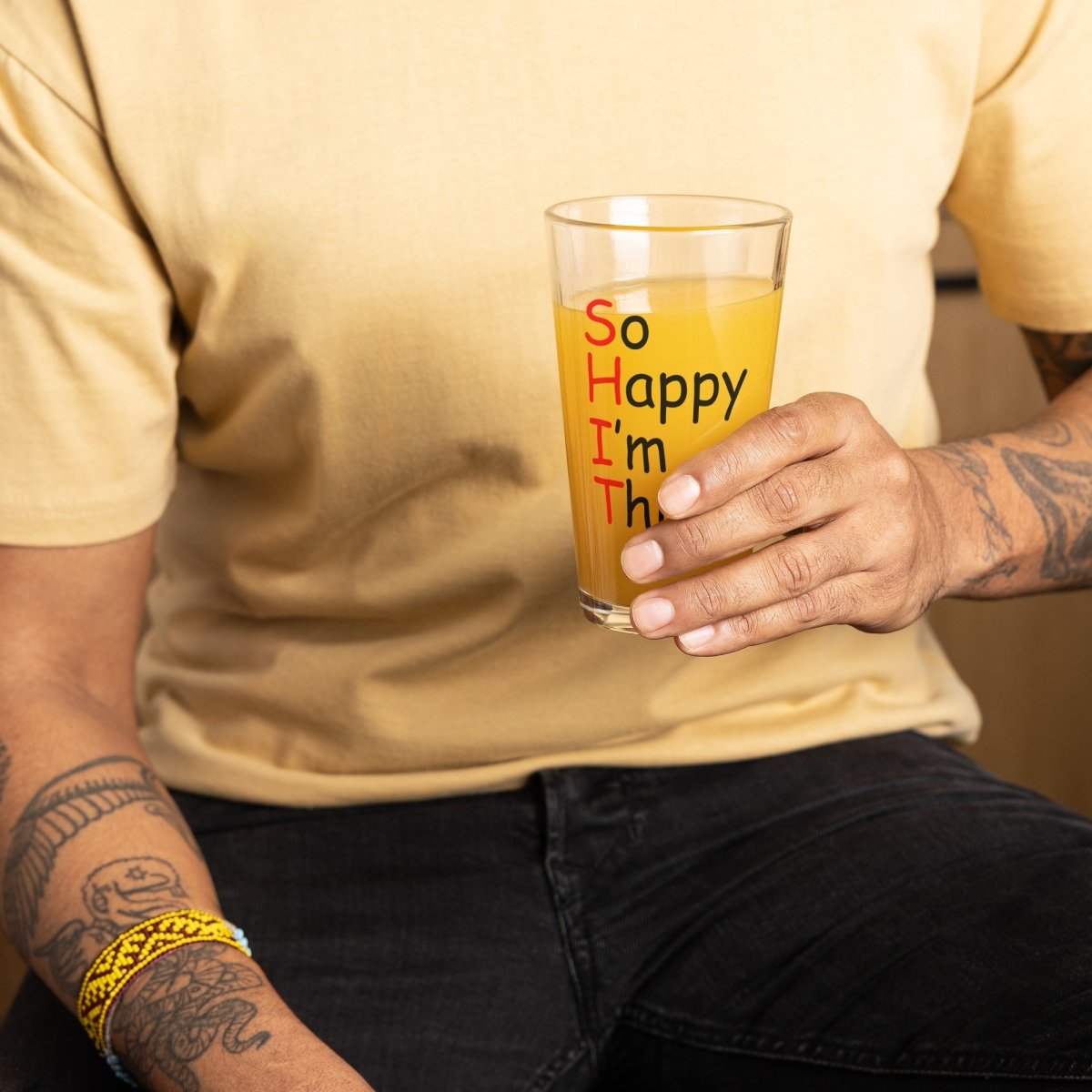 Unique Personalized "So Happy I'm Thirty" Pint Glass Customized Gifts for Men by Groovy Guy