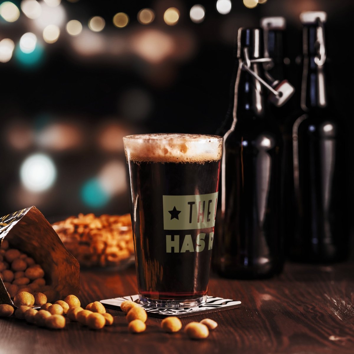 Unique Personalized The Legend Has Retired Pint Customized Gifts for Men by Groovy Guy