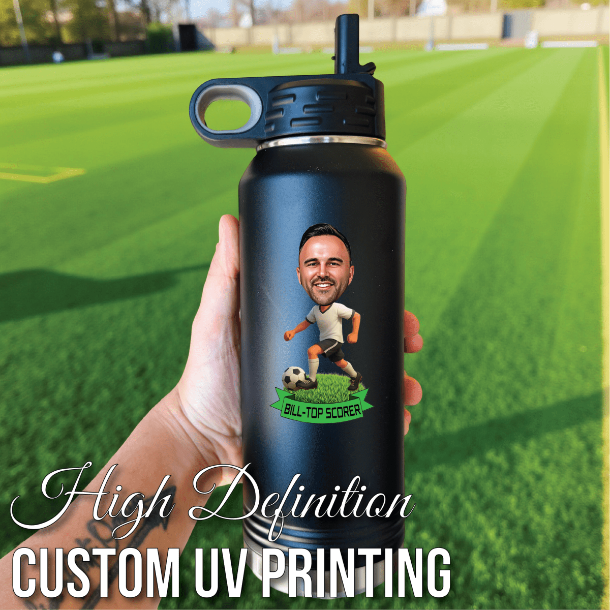 Unique Personalized Full 90 Hydration - Custom Water Bottle Customized Gifts for Men by Groovy Guy