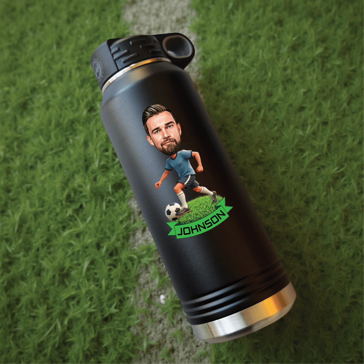 Unique Personalized Full 90 Hydration - Custom Water Bottle Customized Gifts for Men by Groovy Guy