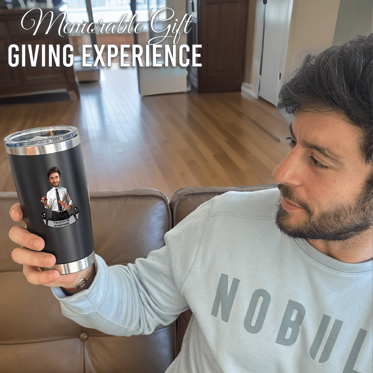 Unique Personalized A+ Teacher Tumbler Customized Gifts for Men by Groovy Guy