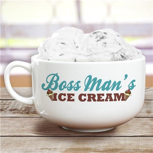Unique Personalized Giant Personalized Ice - cream Bowl Customized Gifts for Men by Groovy Guy