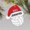 Personalized Sports Santa Hat Ornament