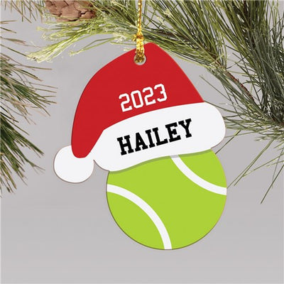 Personalized Sports Santa Hat Ornament
