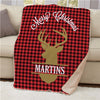 Personalized Deer Christmas Blanket