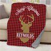 Personalized Deer Christmas Blanket