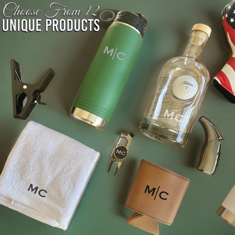 Unique Personalized Build Your Own Ultimate Golf Basket Customized Golf Towels Gifts for Men by Groovy Guy