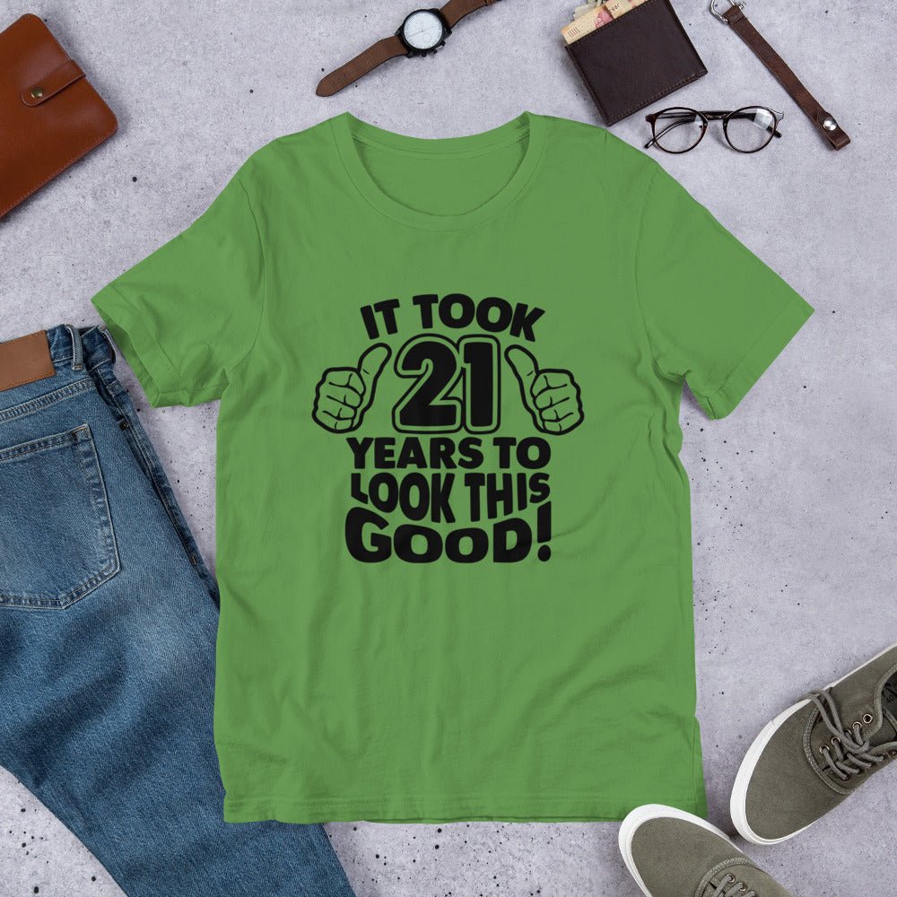 Unique Personalized 21 & Looking Good Shirt Customized Gifts for Men by Groovy Guy