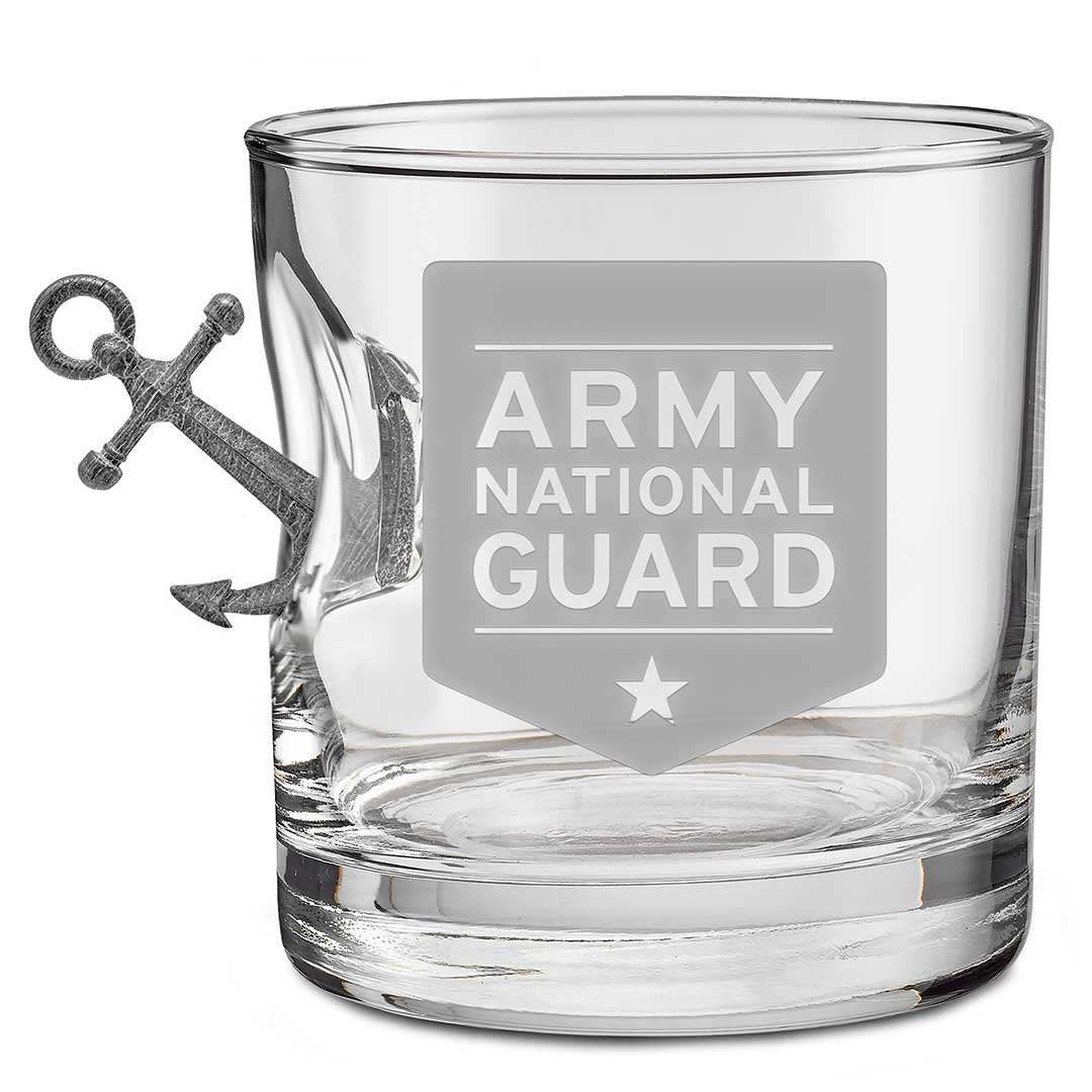 Unique Personalized US Military Bar Glasses Customized Handmade Glass Gifts for Men by Groovy Guy
