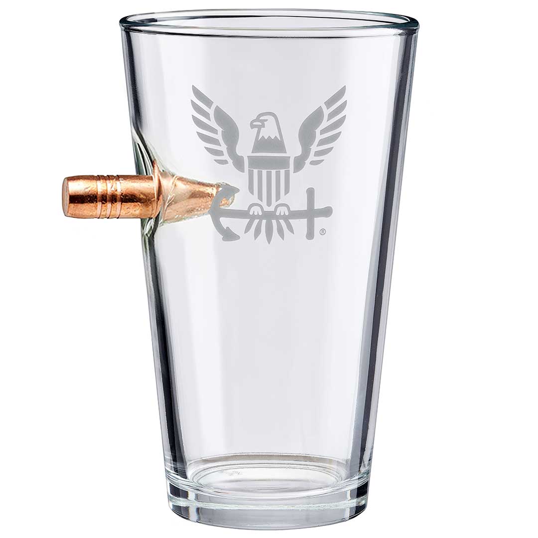 Unique Personalized US Military Bar Glasses Customized Handmade Glass Gifts for Men by Groovy Guy