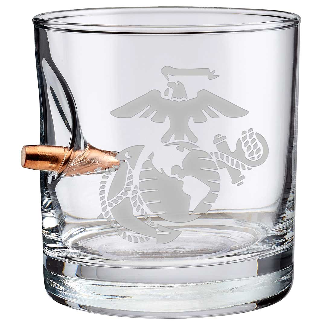 Unique Personalized US Military Bar Glasses Customized Handmade Glass Gifts for Men by Groovy Guy