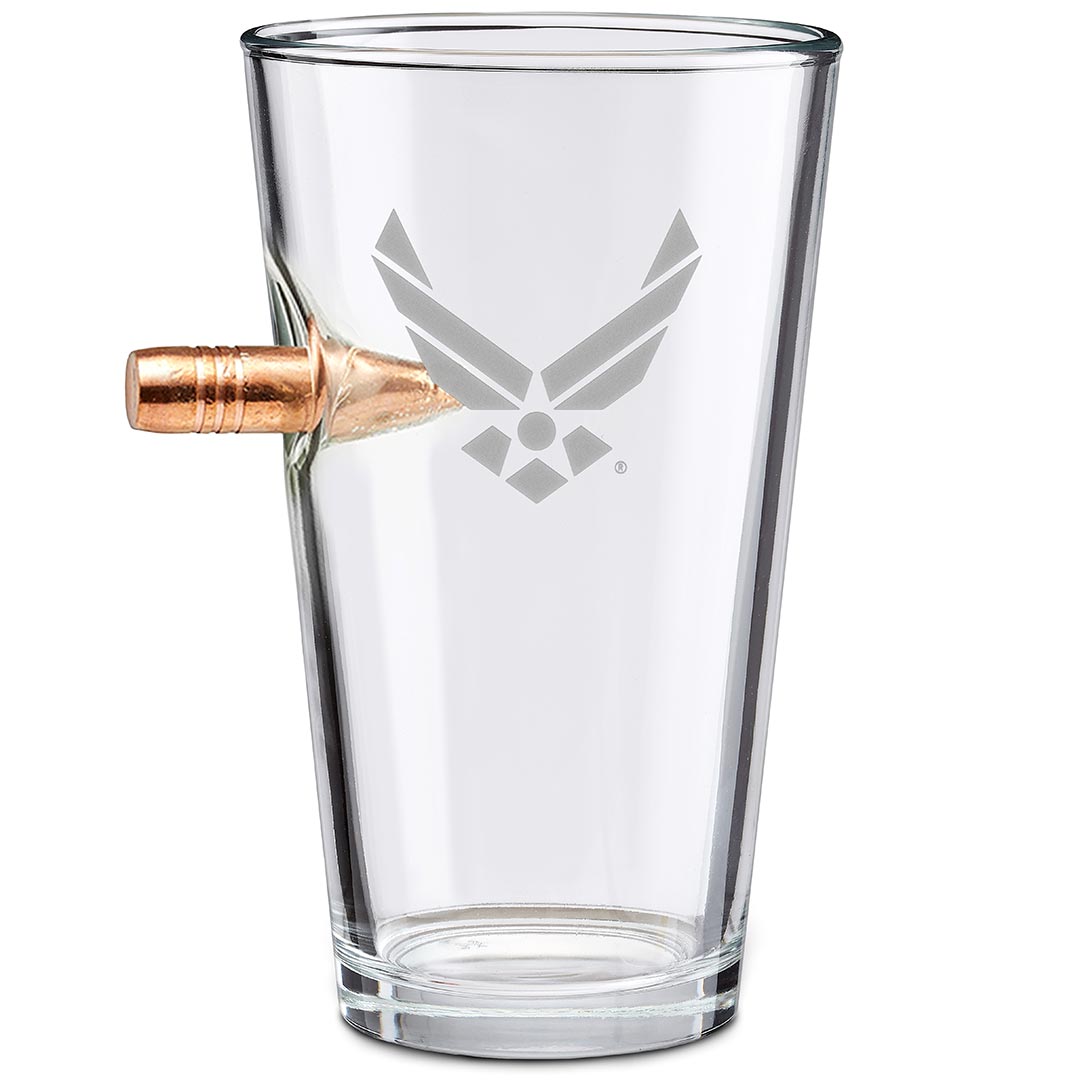 Unique Personalized US Military Bar Glasses Customized Handmade Glass Gifts for Men by Groovy Guy