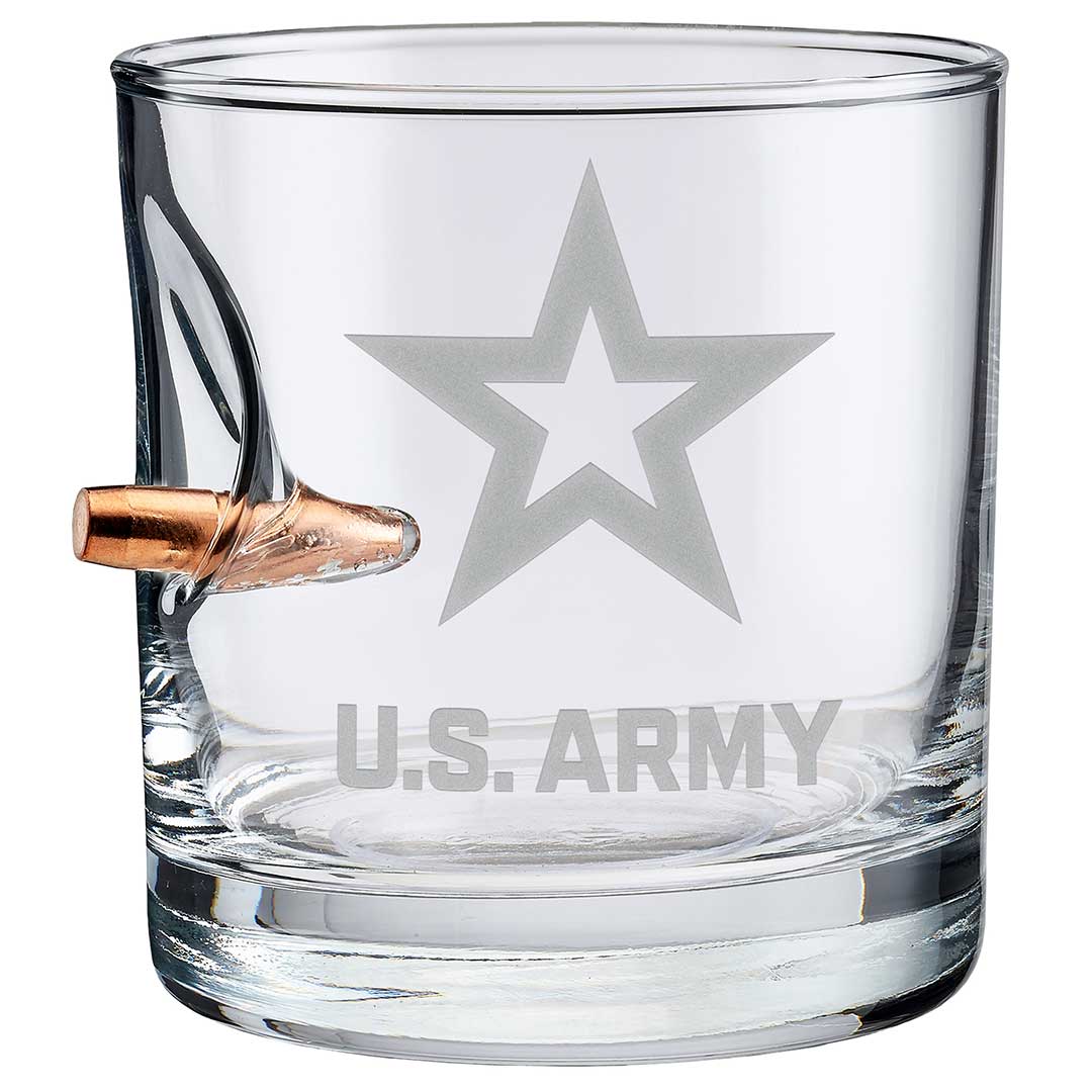 Unique Personalized US Military Bar Glasses Customized Handmade Glass Gifts for Men by Groovy Guy