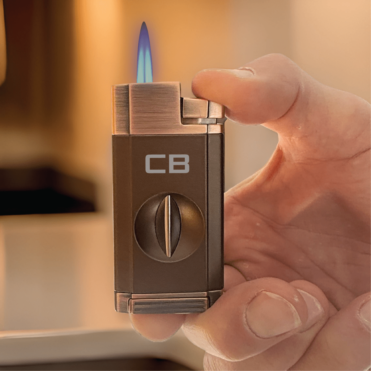 Unique Personalized V - Cut Lighter Customized Cigar Gifts for Men by Groovy Guy