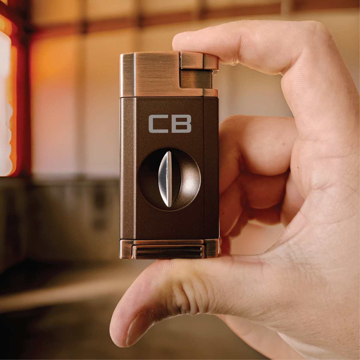 Unique Personalized V - Cut Lighter Customized Cigar Gifts for Men by Groovy Guy