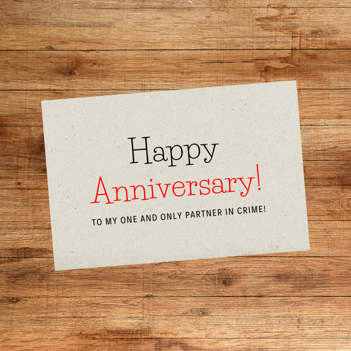 Unique Personalized Fun Anniversary Gift Cards Customized Greeting & Note Cards Gifts for Men by Groovy Guy