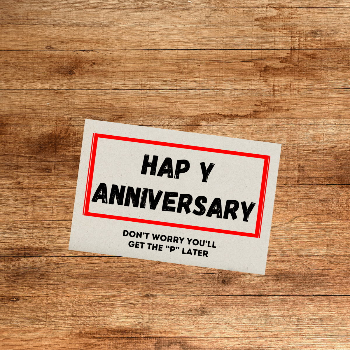 Unique Personalized Fun Anniversary Gift Cards Customized Greeting & Note Cards Gifts for Men by Groovy Guy