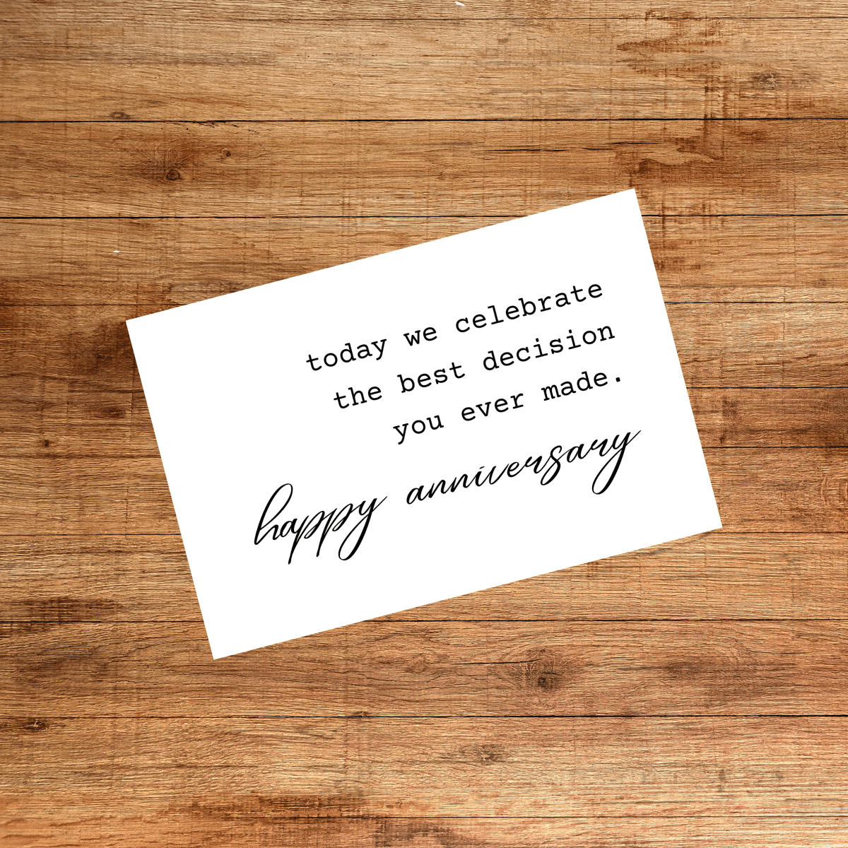 Unique Personalized Fun Anniversary Gift Cards Customized Greeting & Note Cards Gifts for Men by Groovy Guy