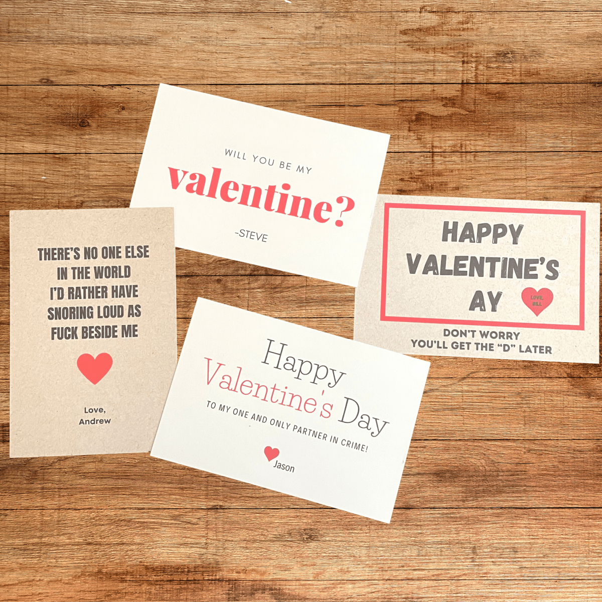 Unique Personalized Valentine's Day Cards Customized Greeting & Note Cards Gifts for Men by Groovy Guy