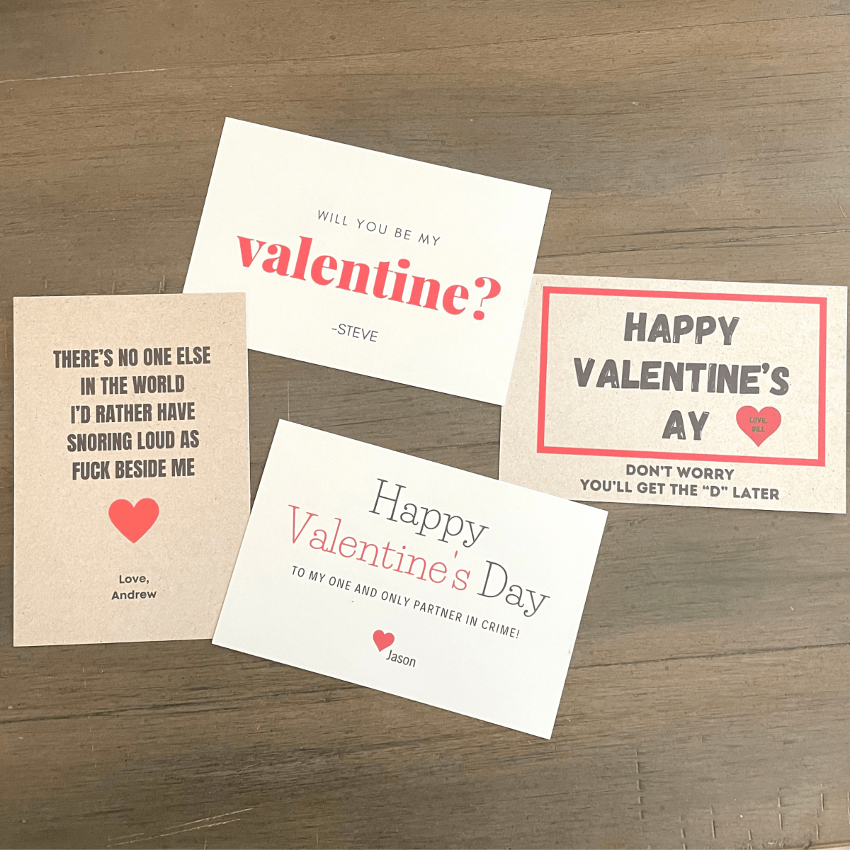 Unique Personalized Valentine's Day Cards Customized Greeting & Note Cards Gifts for Men by Groovy Guy