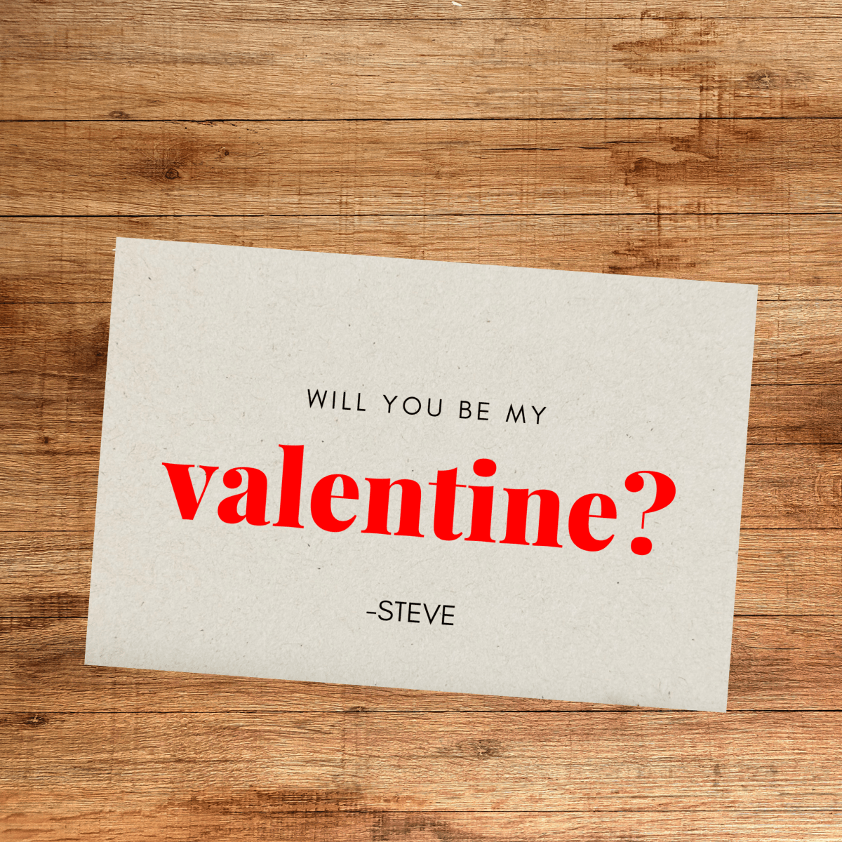 Unique Personalized Valentine's Day Cards Customized Greeting & Note Cards Gifts for Men by Groovy Guy