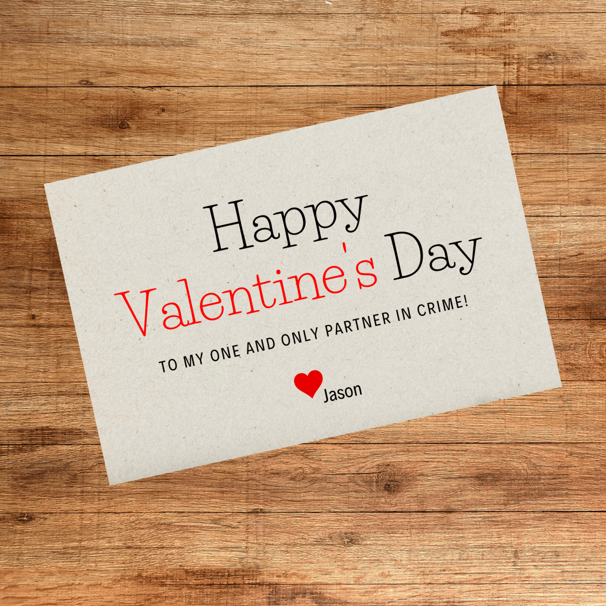 Unique Personalized Valentine's Day Cards Customized Greeting & Note Cards Gifts for Men by Groovy Guy