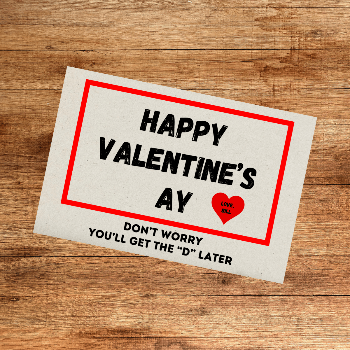 Unique Personalized Valentine's Day Cards Customized Greeting & Note Cards Gifts for Men by Groovy Guy