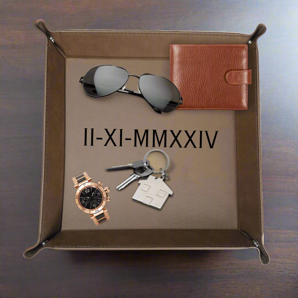 Unique Personalized Sentimental Valet Tray Customized Anniversary Gifts for Men by Groovy Guy