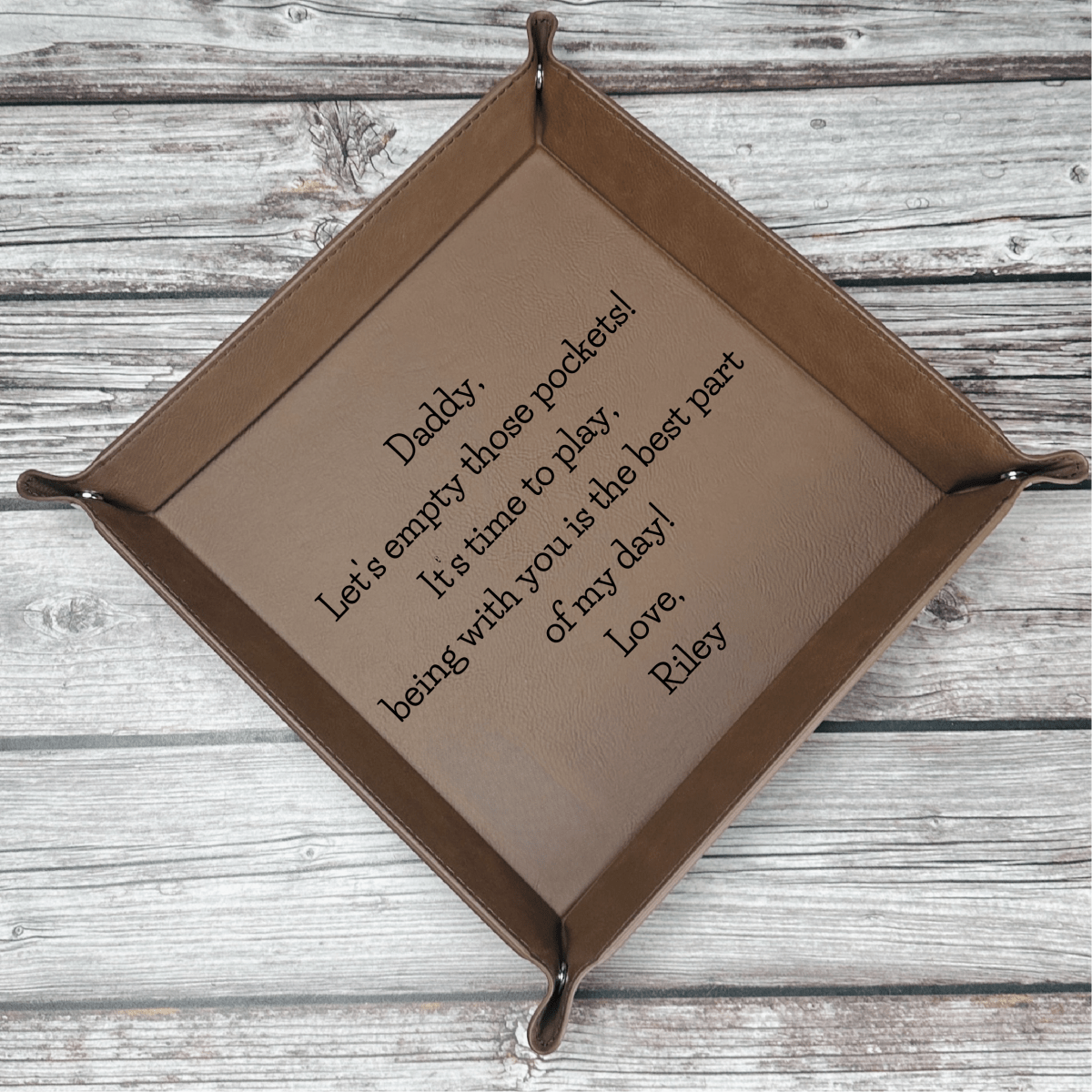 Unique Personalized Custom Occasions Catch All Customized Valet Tray Gifts for Men by Groovy Guy