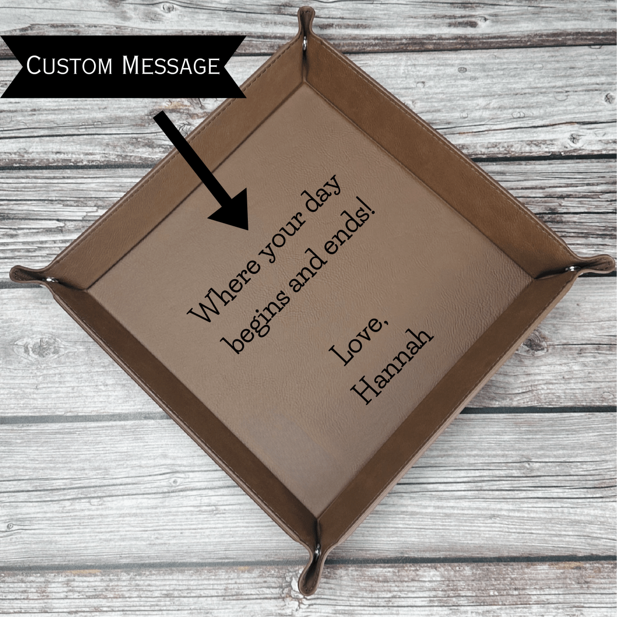 Unique Personalized Custom Occasions Catch All Customized Valet Tray Gifts for Men by Groovy Guy