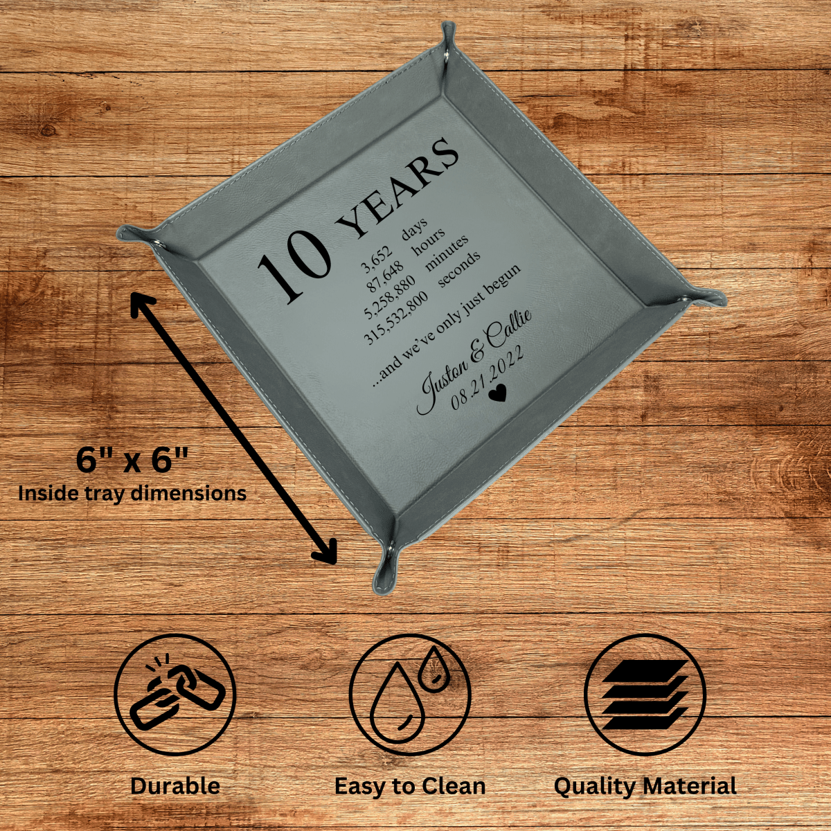 Unique Personalized Timeless Love Jewelry Tray Customized Valet Tray Gifts for Men by Groovy Guy